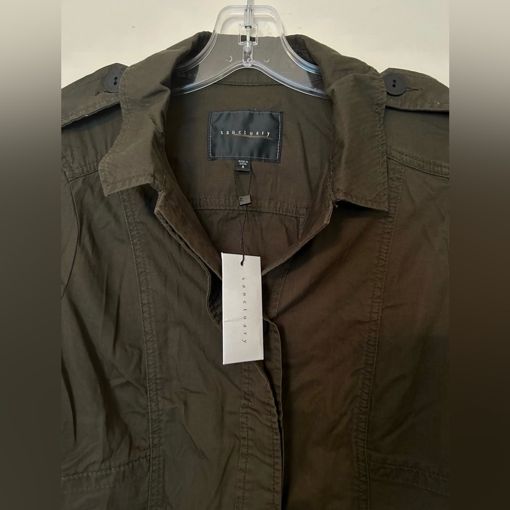 Sanctuary Army Green Military Jacket Size Small New - Picture 6 of 10